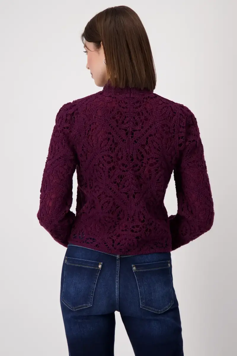 Monari Pullover mit Cornelly Häckelmuster Sonderangebot