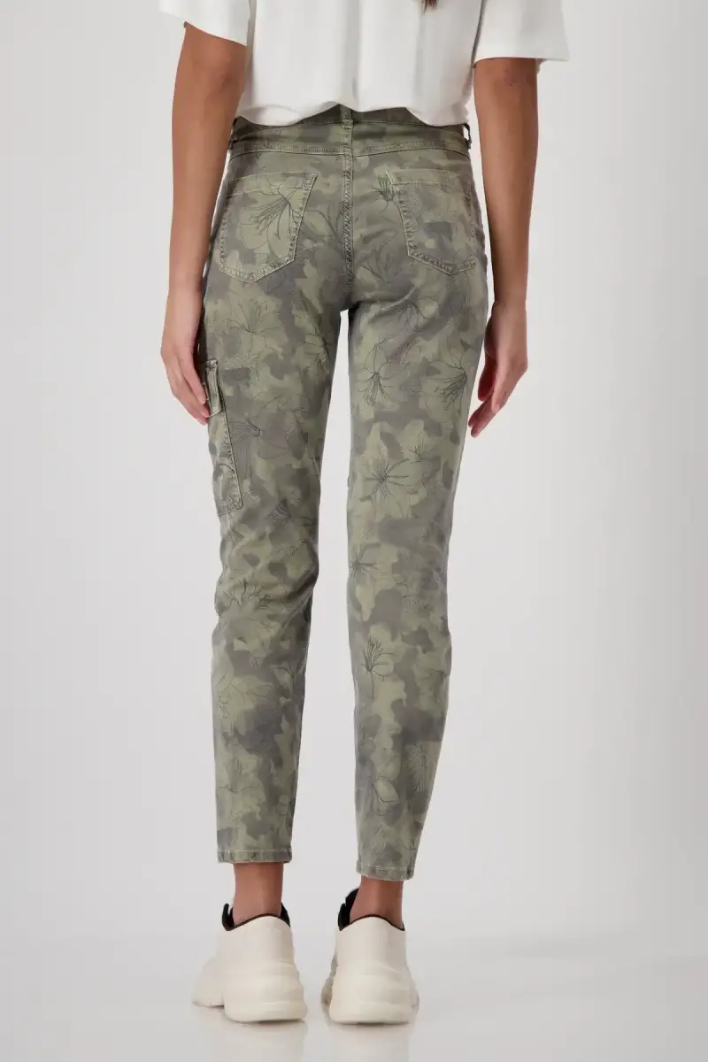 Monari Camouflage Hose mit Blumen Versandkostenfrei
