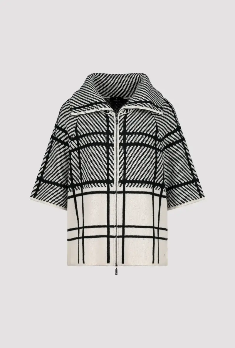 Monari Strickcape Karo Valentinstagsangebot