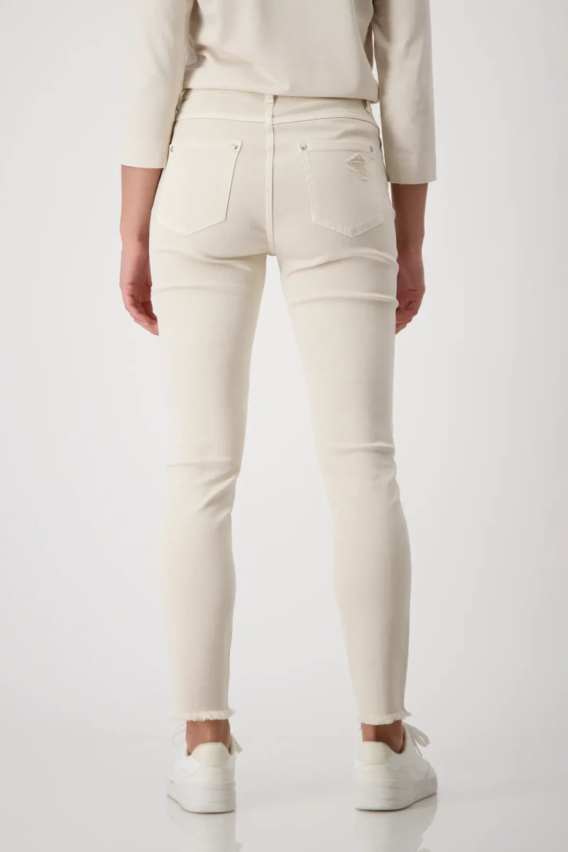 Monari Destroyed Jeans mit Strass Heißer Verkauf