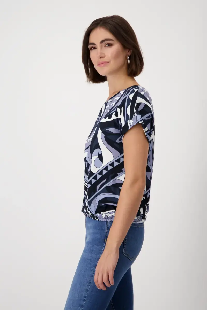 Monari T-Shirt mit Ornamentmuster Kauf eins, bekomm eins gratis