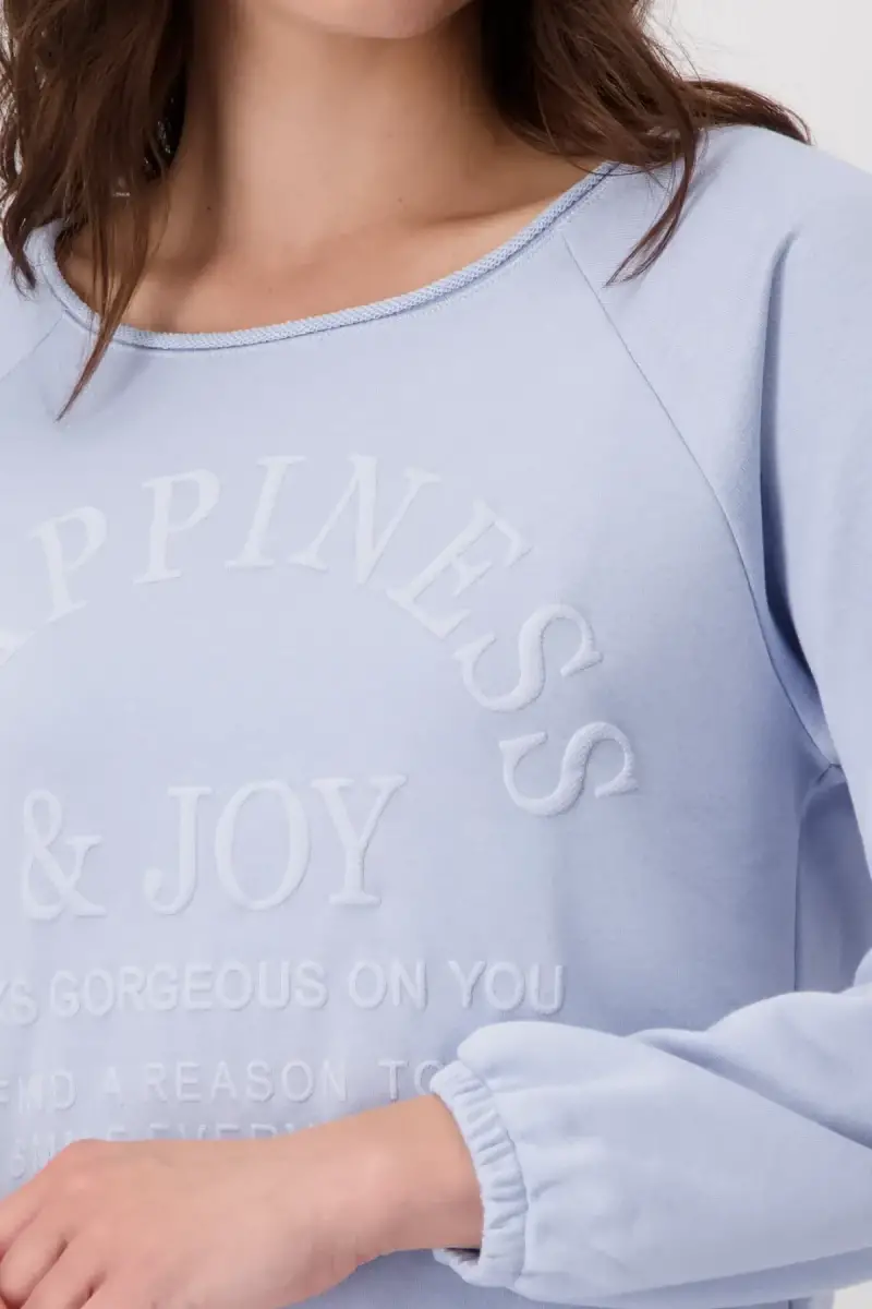Monari Sweatshirt mit toniger Schrift Sonderangebote