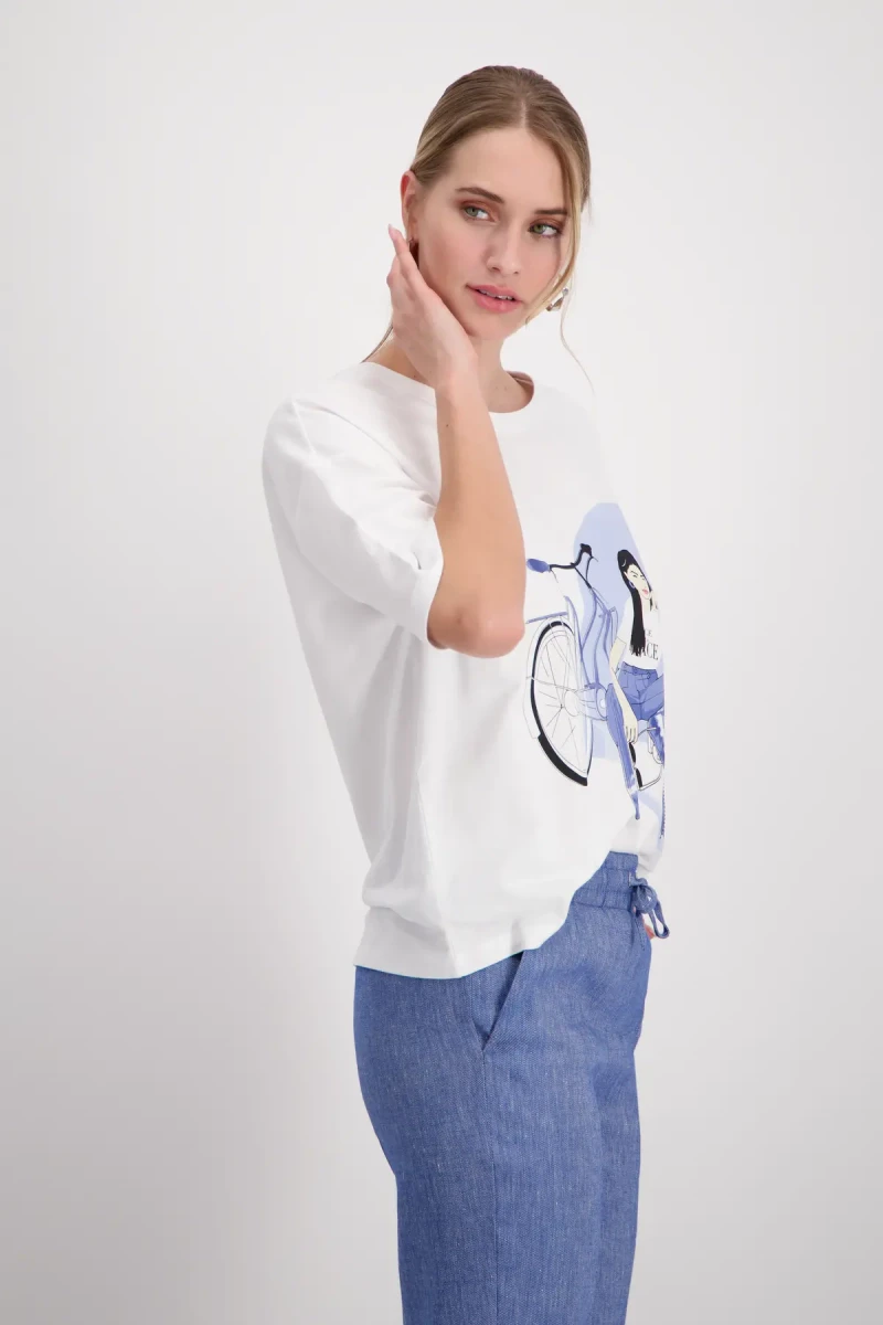 Monari T-Shirt mit Frauen Zeichnung Begrenzte Freigabe