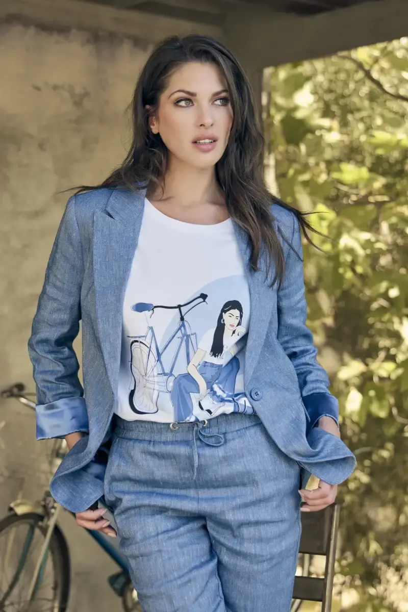 Monari T-Shirt mit Frauen Zeichnung Begrenzte Freigabe