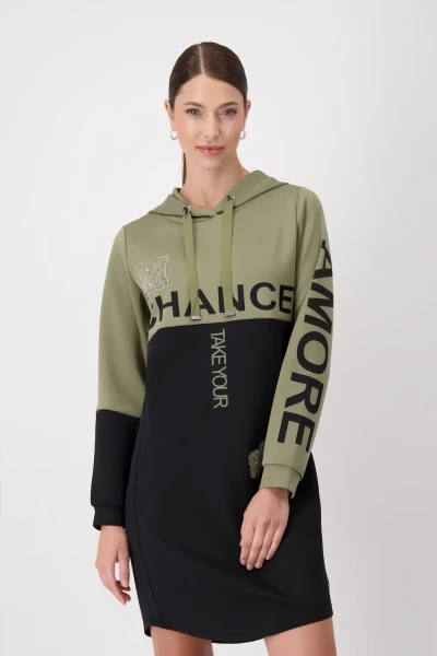 Monari Kleid mit Satindruck Sonderangebot der Fabrik