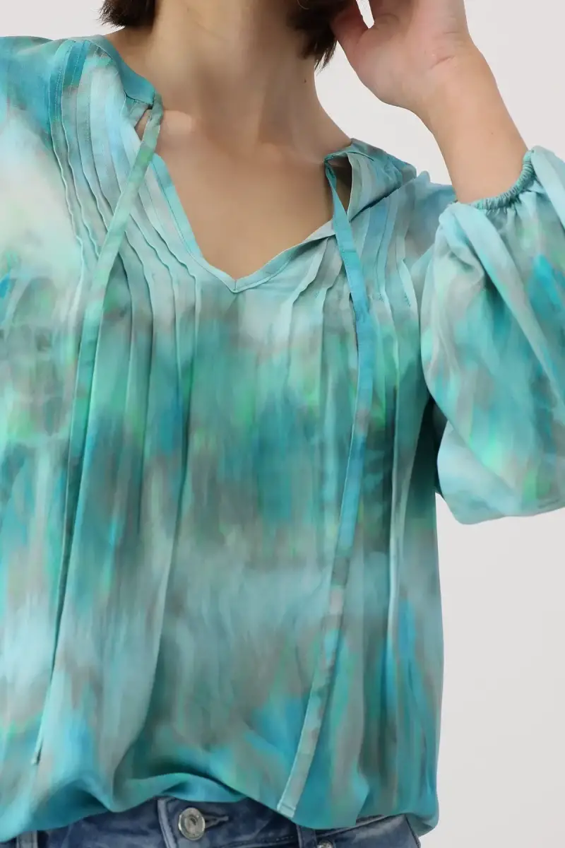 Monari Luftige Bluse mit Batikmuster Super Rabatt