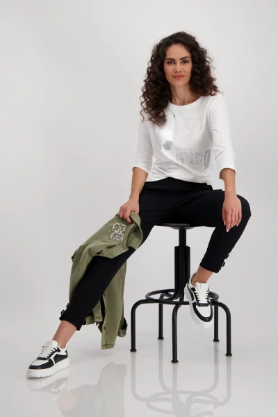 Monari Shirt mit Schmuckschrift 50% Rabatt für begrenzte Zeit