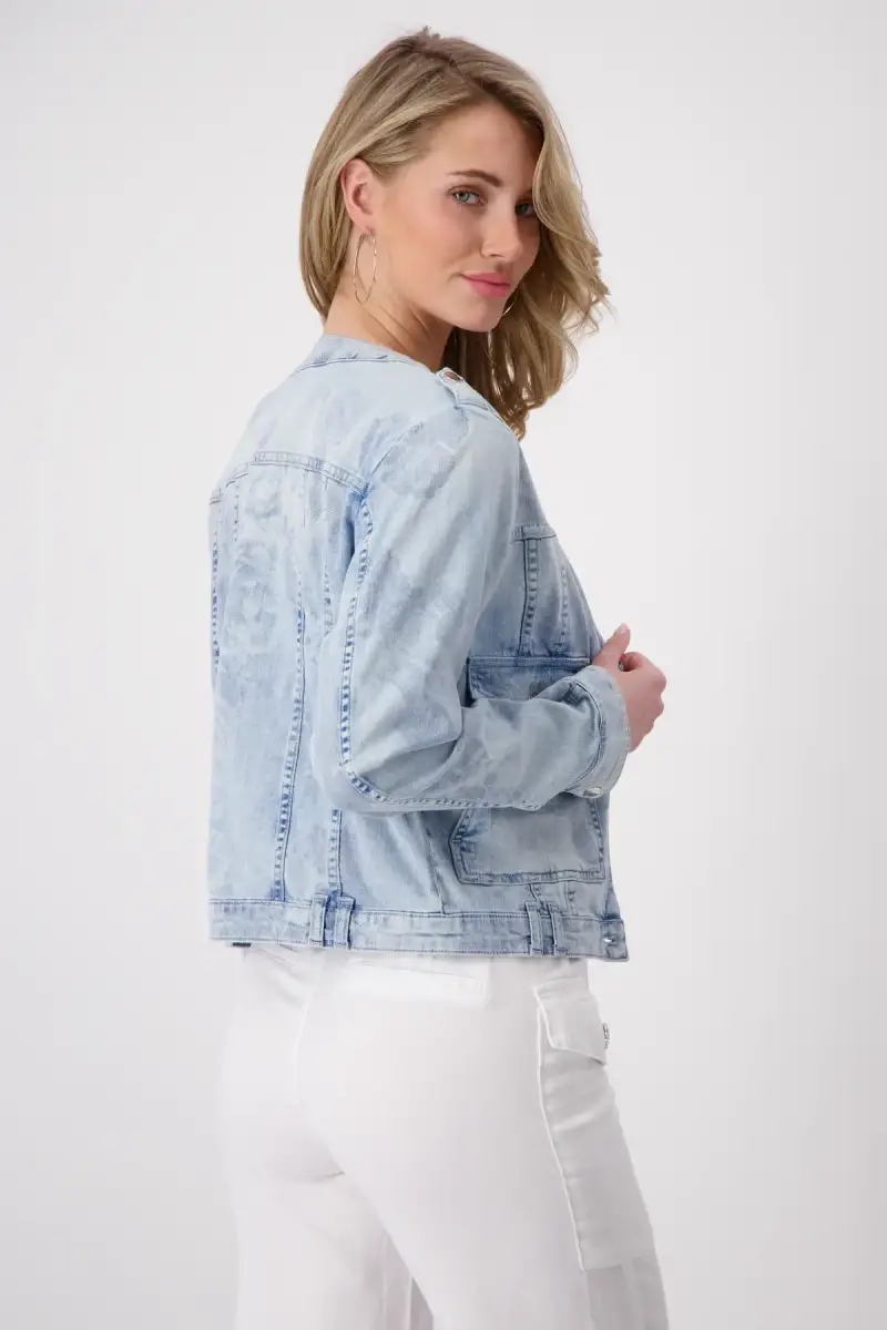 Monari Jeansjacke mit Blumenmuster Blitzverkäufe