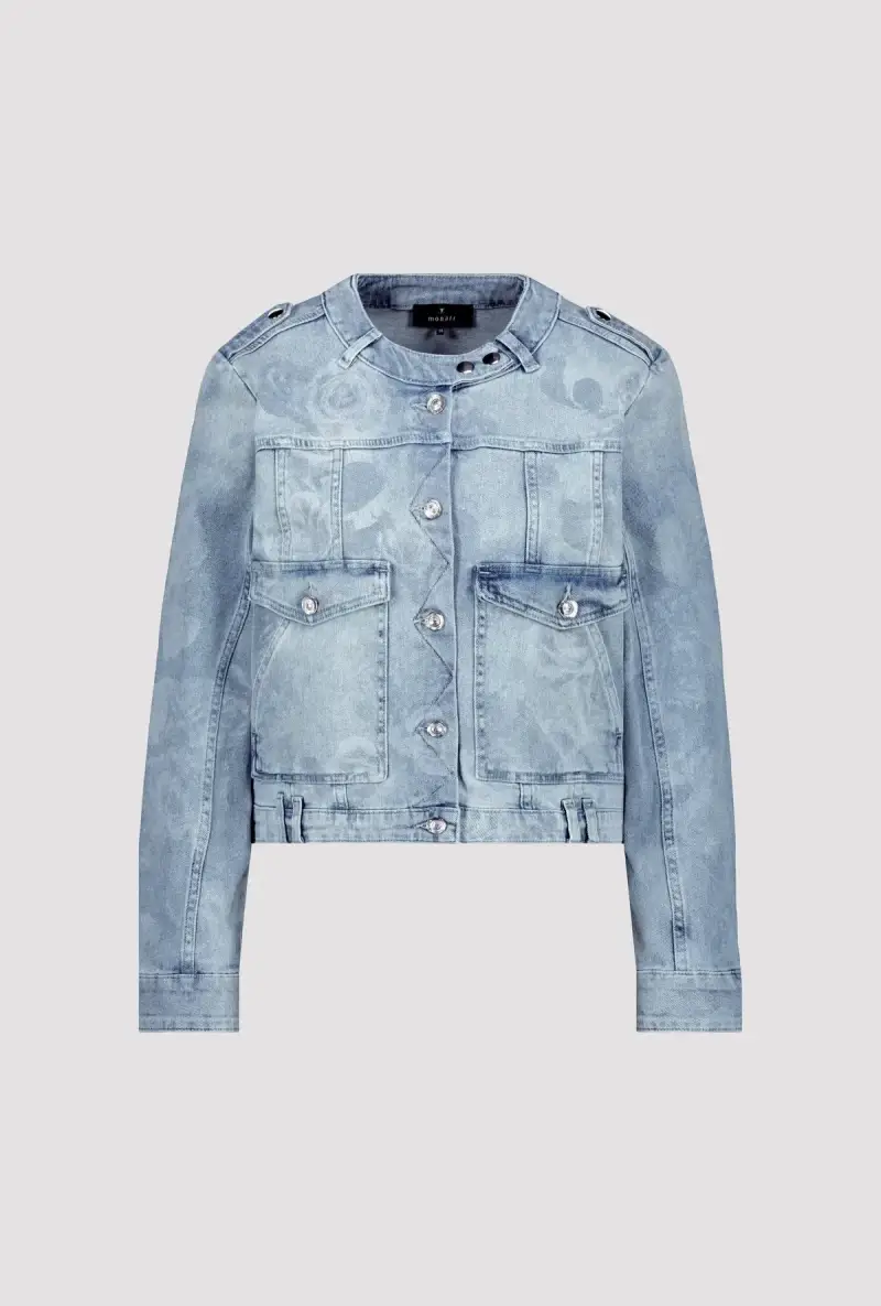 Monari Jeansjacke mit Blumenmuster Blitzverkäufe