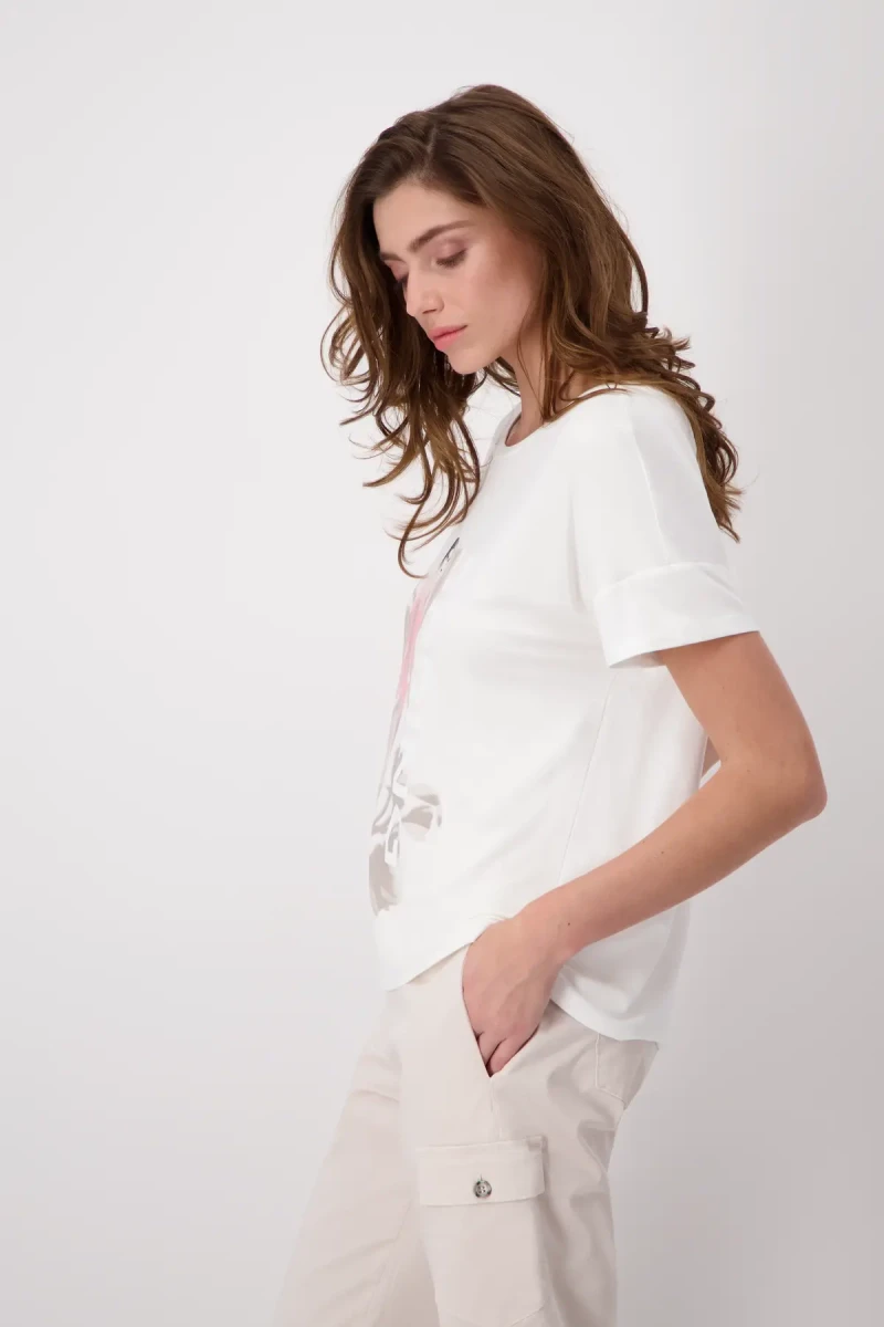 Monari T-Shirt mit Frauen Zeichnung Preisnachlass