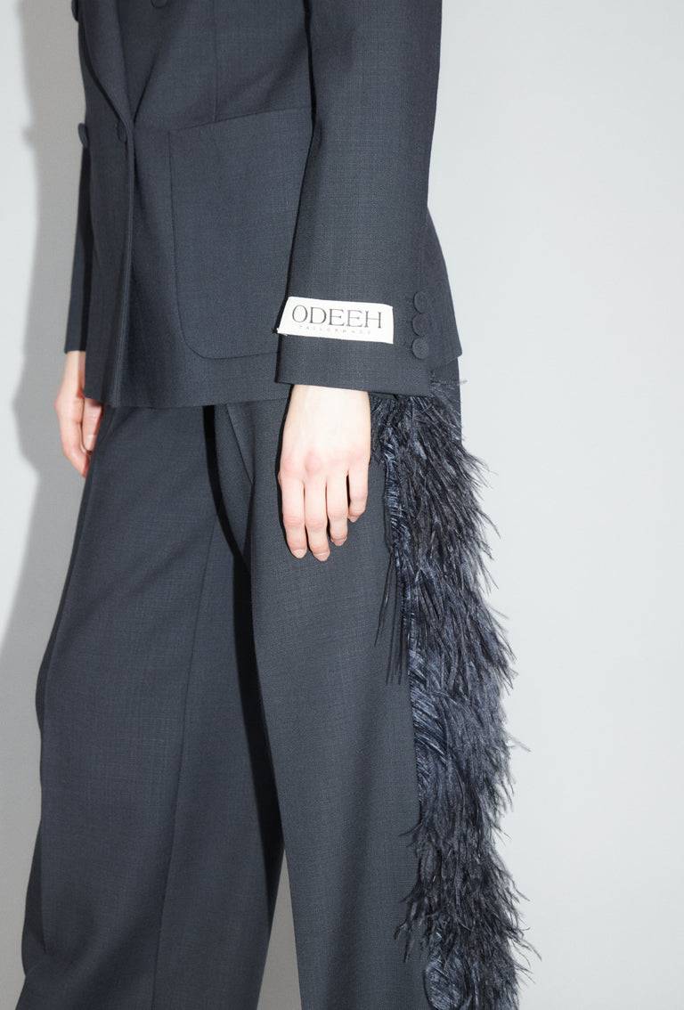 Odeeh Struct. Tropical Blazer, Slate Online Outlet