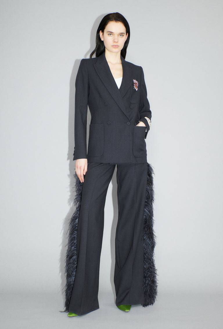 Odeeh Struct. Tropical Blazer, Slate Online Outlet