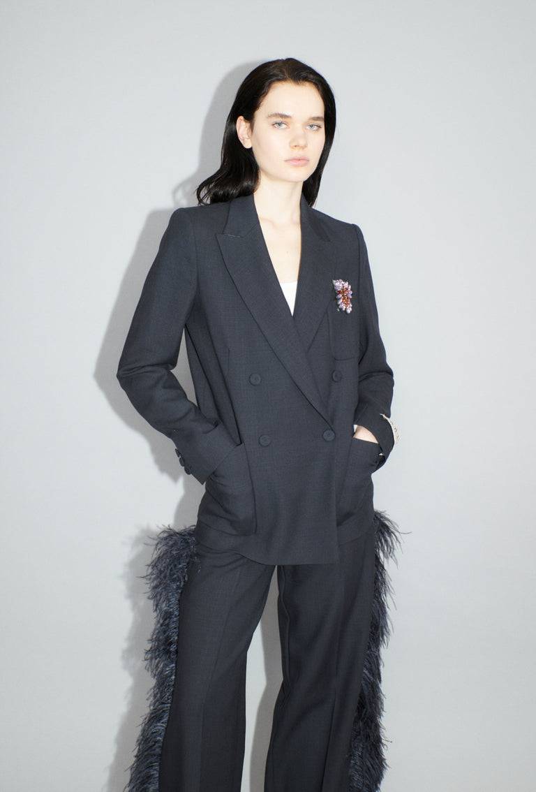 Odeeh Struct. Tropical Blazer, Slate Online Outlet