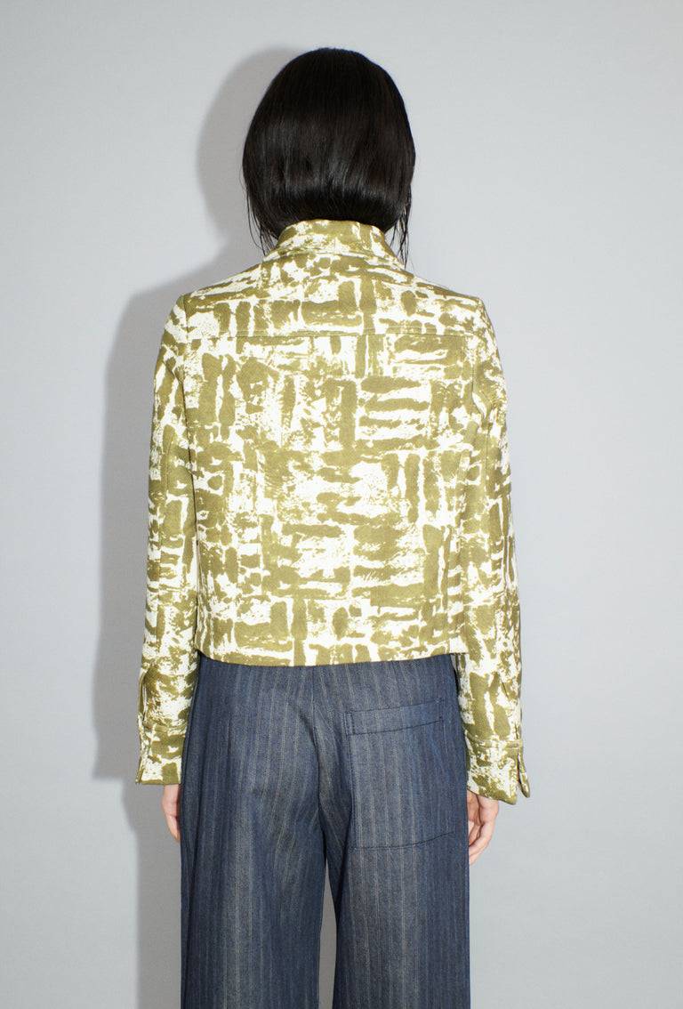 Odeeh Blow-Up Texture Jacke, Goldolive Blitzangebot