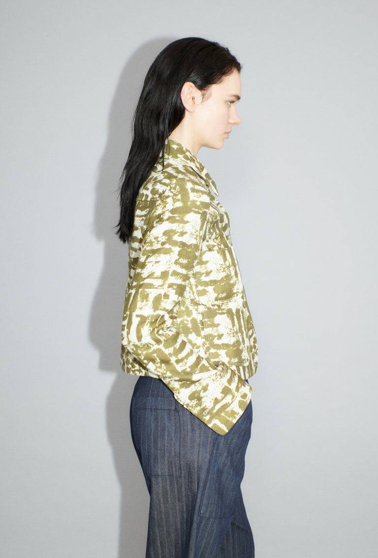 Odeeh Blow-Up Texture Jacke, Goldolive Blitzangebot