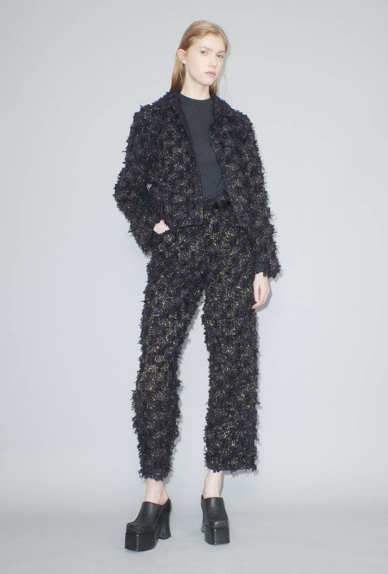 Odeeh Gold Sprinkled Fringes Jacke, Midnight Neuheiten
