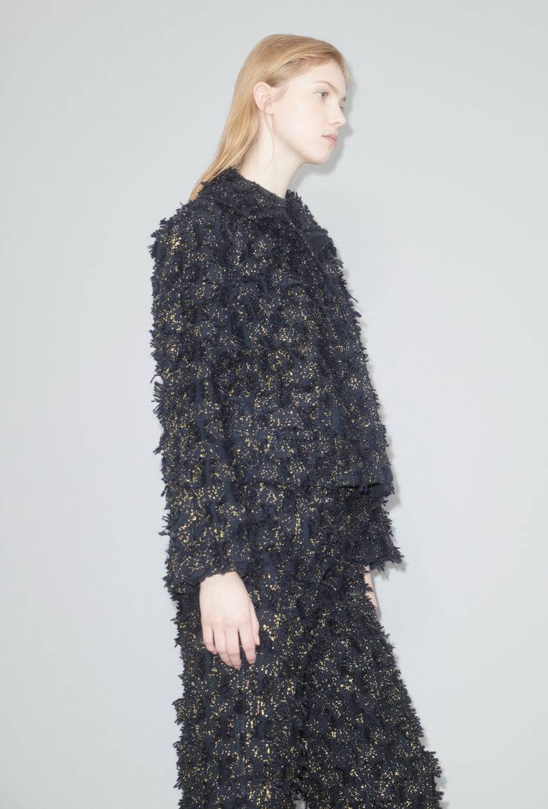 Odeeh Gold Sprinkled Fringes Jacke, Midnight Neuheiten