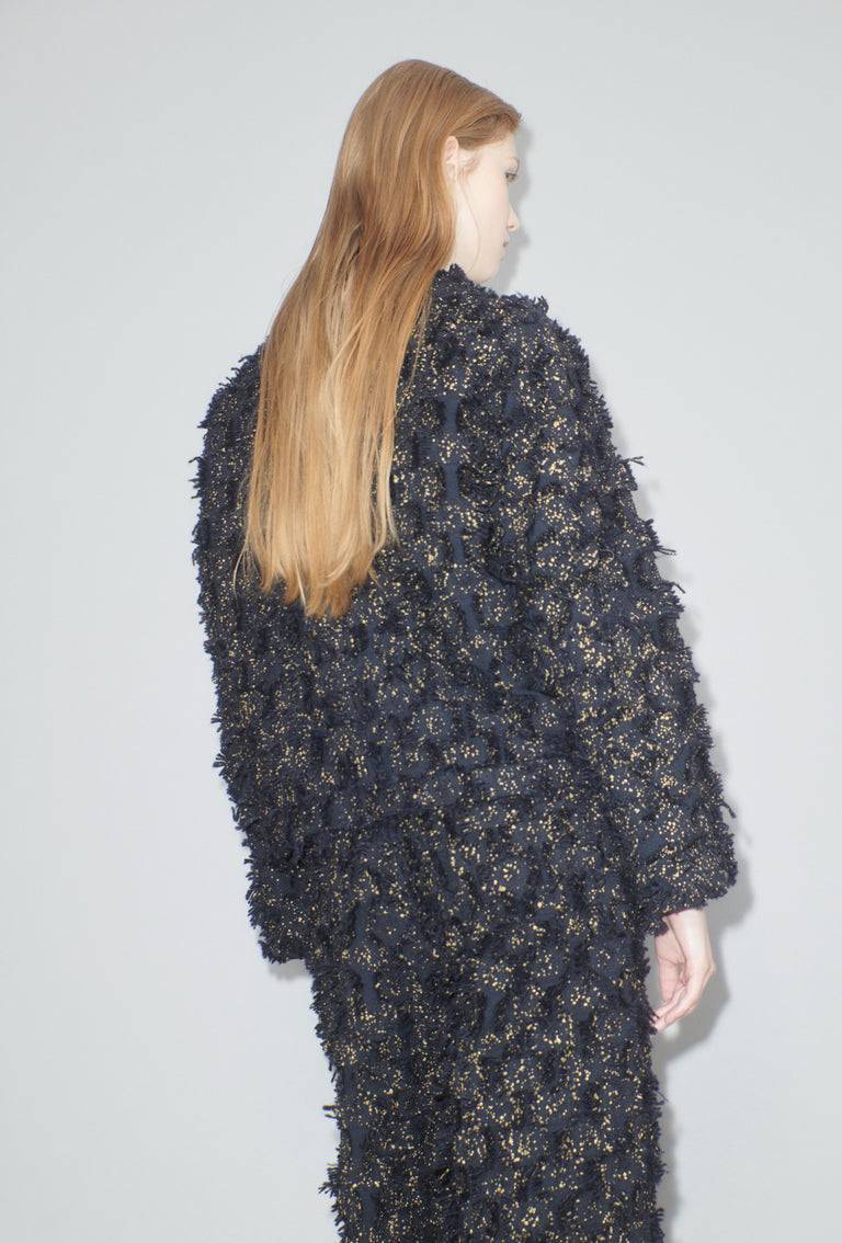Odeeh Gold Sprinkled Fringes Jacke, Midnight Neuheiten