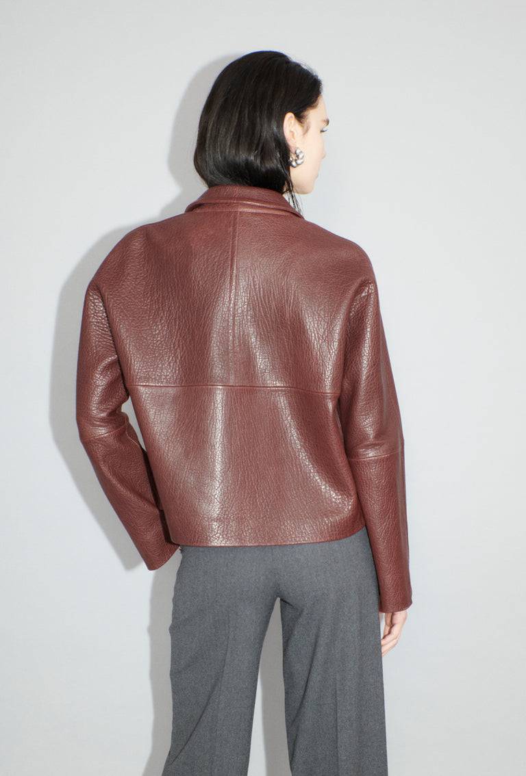 Odeeh Grainy Lamb Nappa Jacke, Chestnut Red Kauf eins, bekomm eins gratis