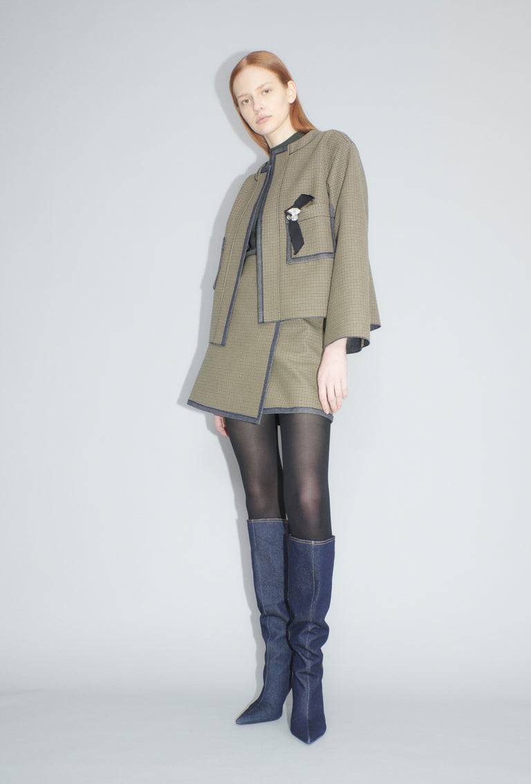 Odeeh Bounded Denim Jacke, Khaki Riesige Ersparnisse