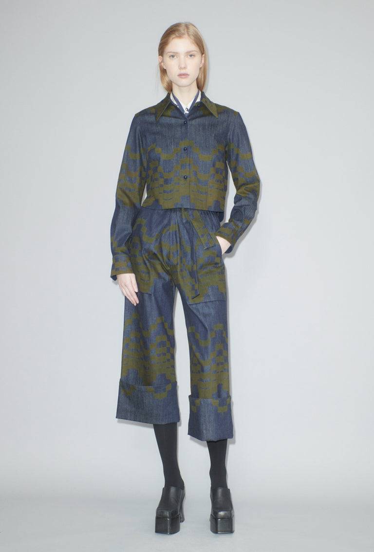 Odeeh Pigment Print Hose, Dark Moss Bis zu 55% Rabatt