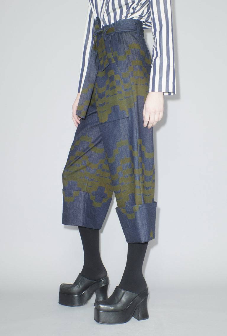 Odeeh Pigment Print Hose, Dark Moss Bis zu 55% Rabatt