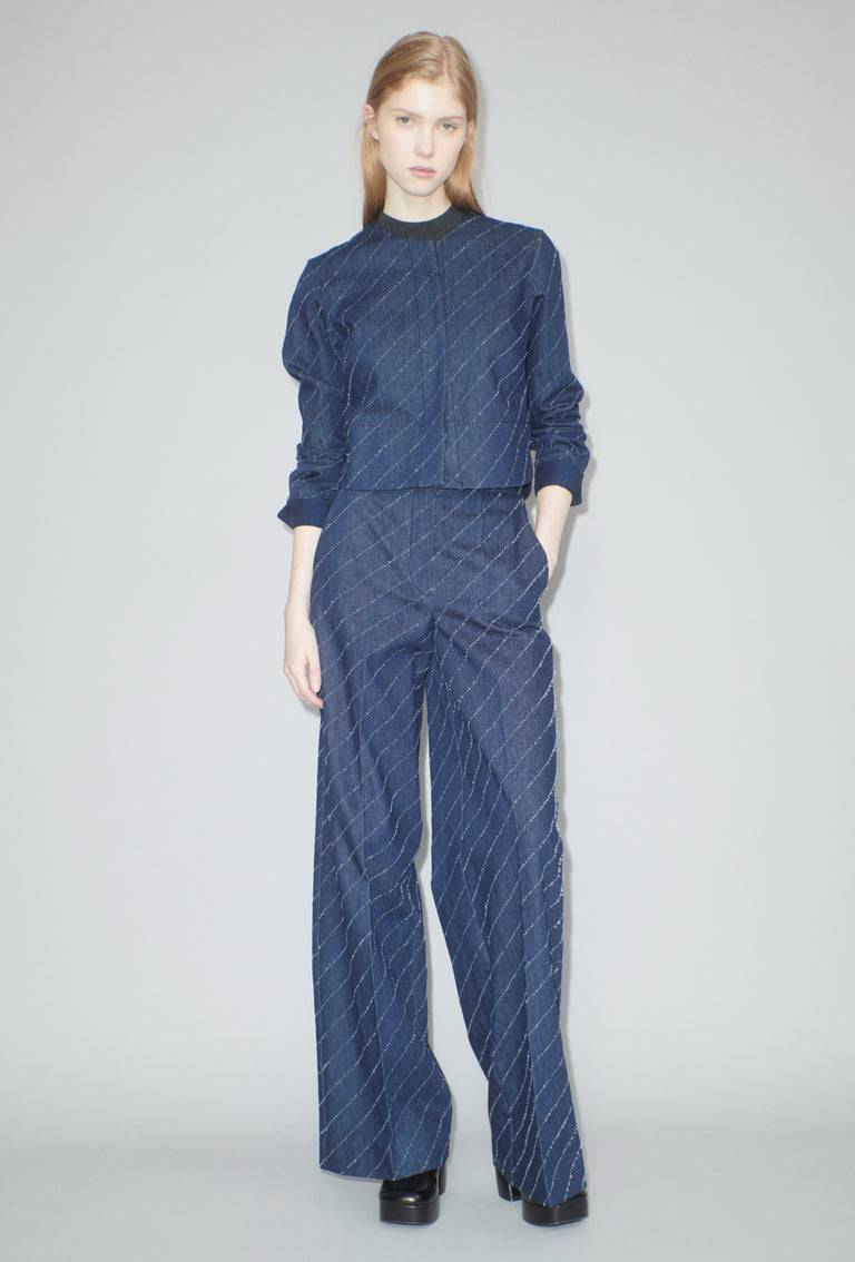 Odeeh Diagonal Filcoupè Denim Hose, Indigo Discount Store für neue Produkte