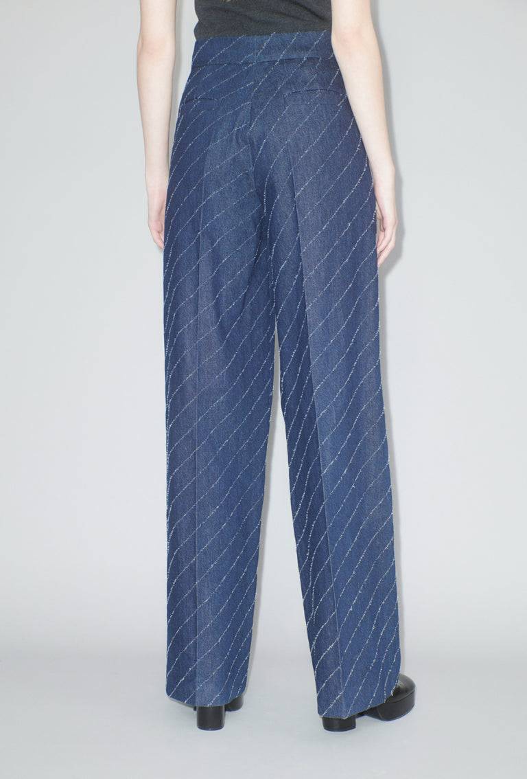 Odeeh Diagonal Filcoupè Denim Hose, Indigo Discount Store für neue Produkte