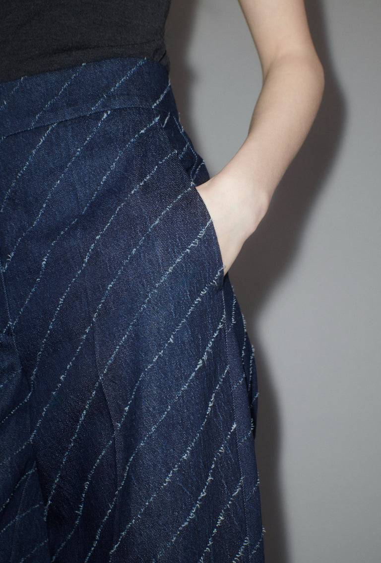Odeeh Diagonal Filcoupè Denim Hose, Indigo Discount Store für neue Produkte