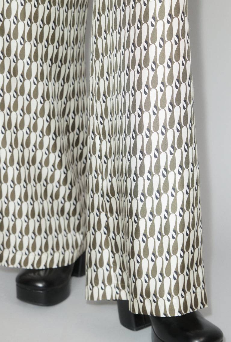 Odeeh Abstract Penguins Hose, Brown Olive zollfrei