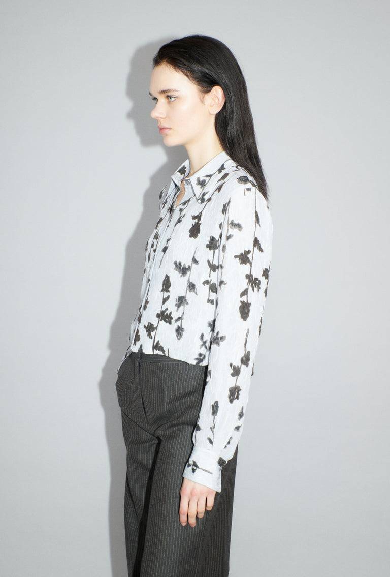 Odeeh Flower Items on Crushed Crepe Bluse, Airblue 50% Rabatt für begrenzte Zeit