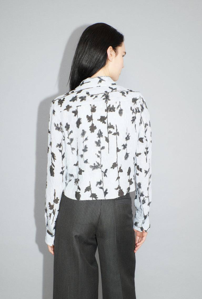 Odeeh Flower Items on Crushed Crepe Bluse, Airblue 50% Rabatt für begrenzte Zeit