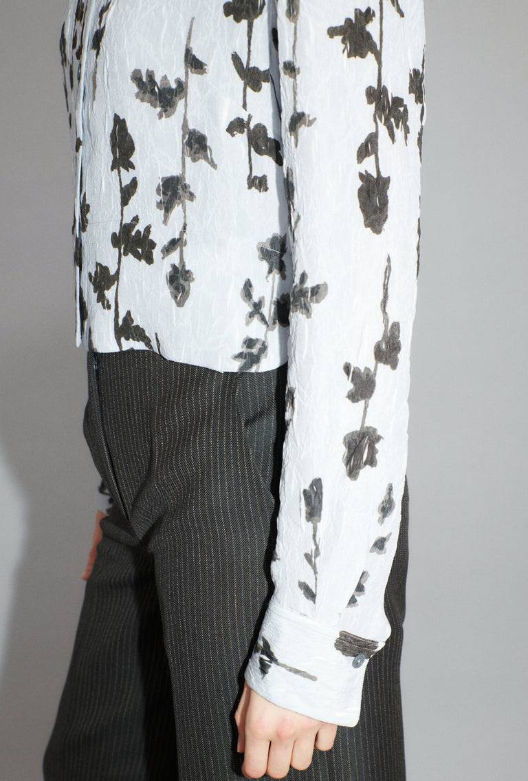 Odeeh Flower Items on Crushed Crepe Bluse, Airblue 50% Rabatt für begrenzte Zeit