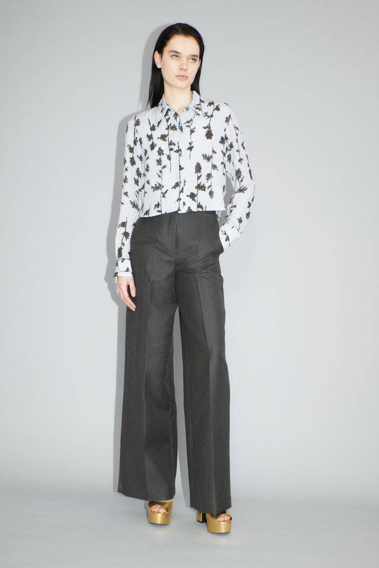 Odeeh Flower Items on Crushed Crepe Bluse, Airblue 50% Rabatt für begrenzte Zeit