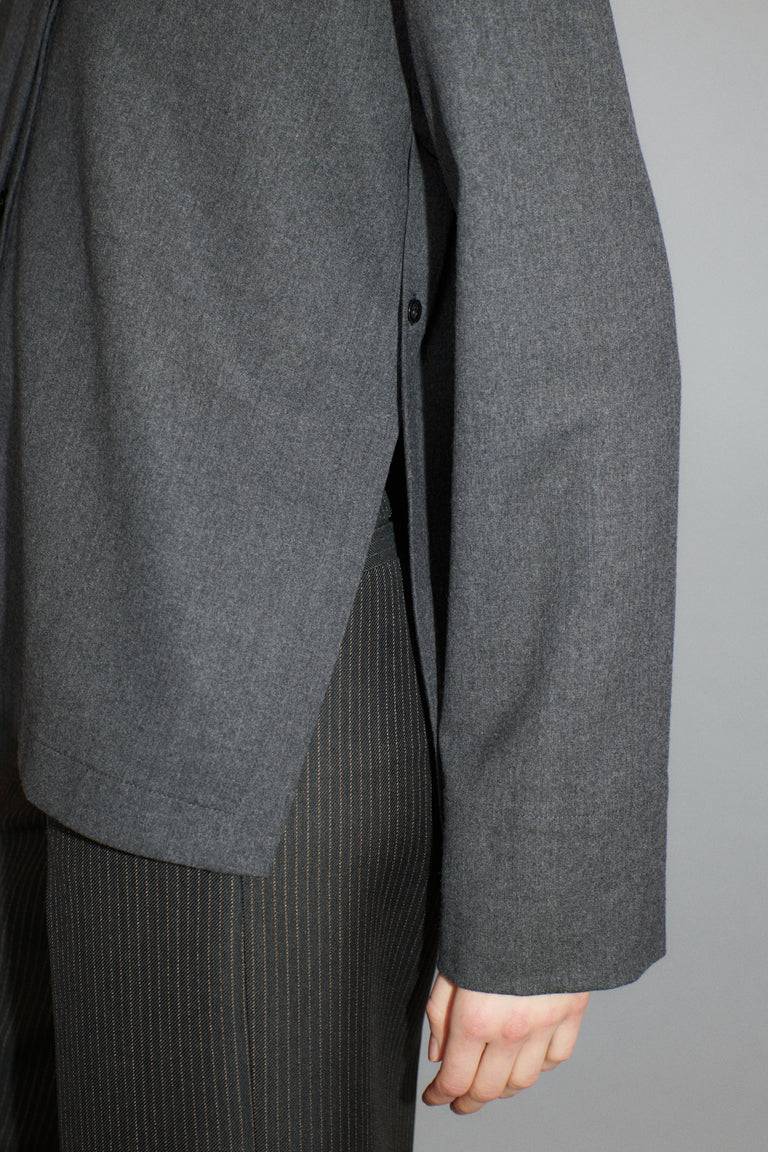 Odeeh Stretch Flannel Bluse, Granite Verkauf