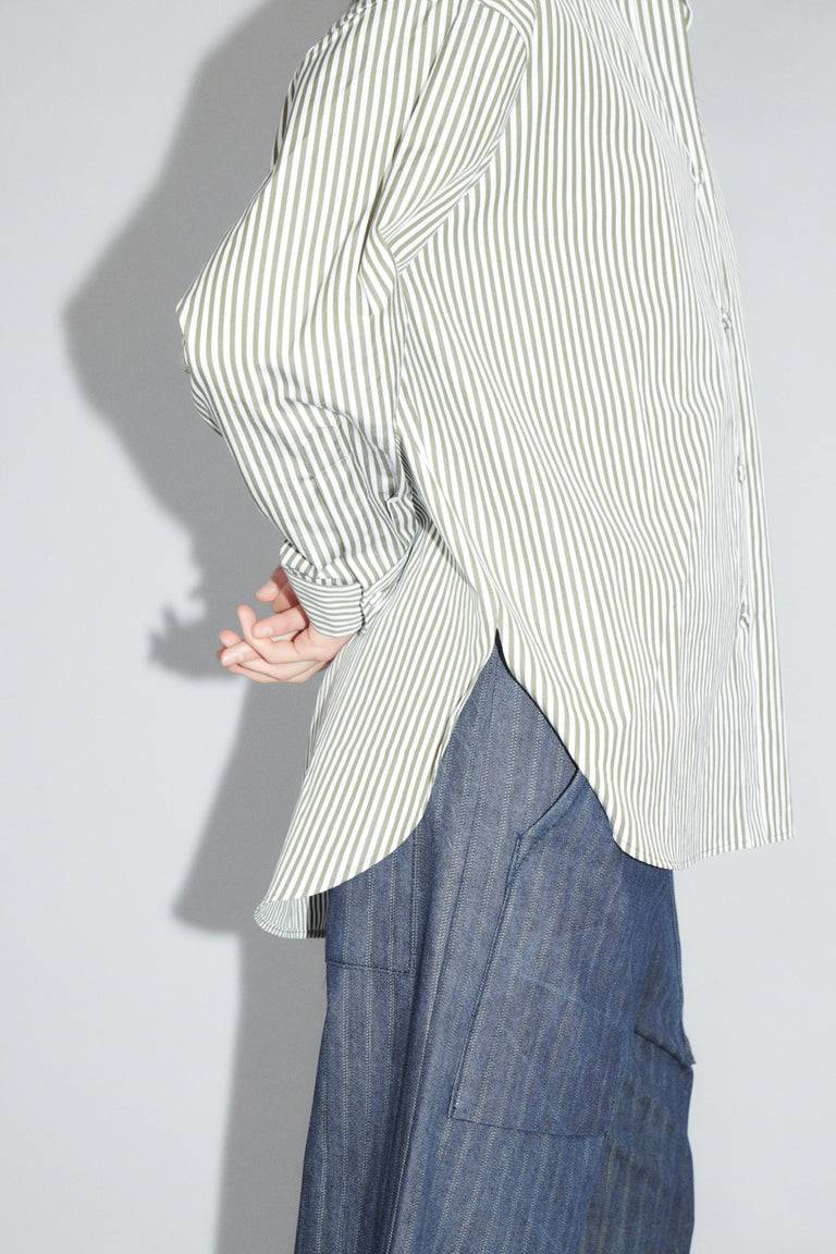 Odeeh Shirt Stripes Bluse, Dark Khaki Angebote