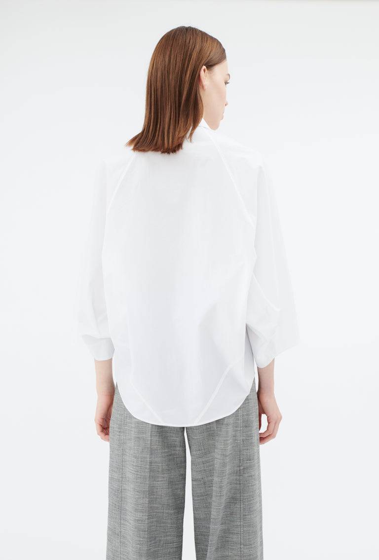 Odeeh Cotton Popeline Bluse, White Limitierter Zeitrabatt