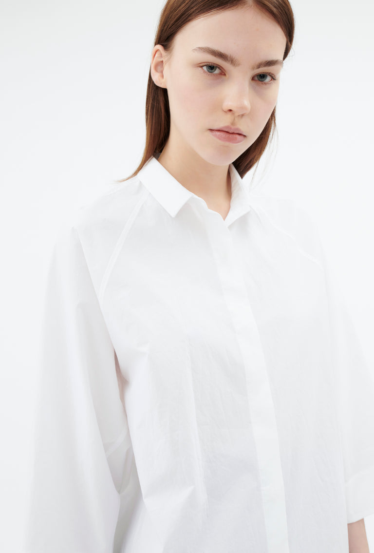 Odeeh Cotton Popeline Bluse, White Limitierter Zeitrabatt