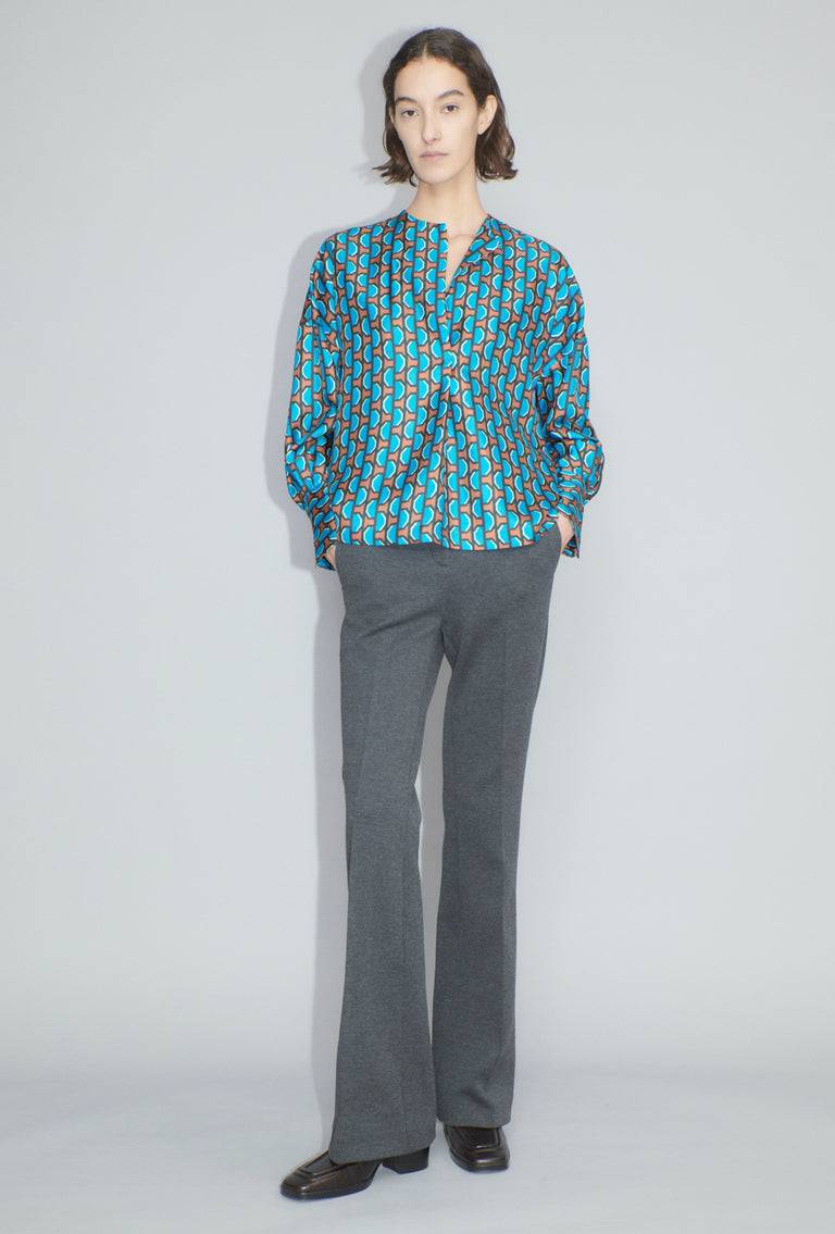 Odeeh Fancy Grid Bluse, Burnt Orange Sonderangebot