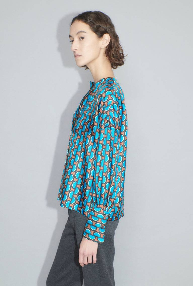 Odeeh Fancy Grid Bluse, Burnt Orange Sonderangebot