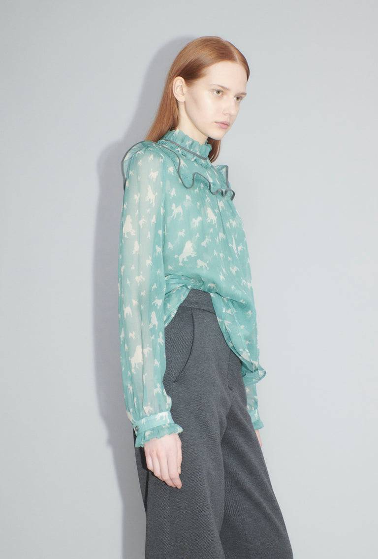 Odeeh Mini Poodles Bluse, Sea Green Rabatt