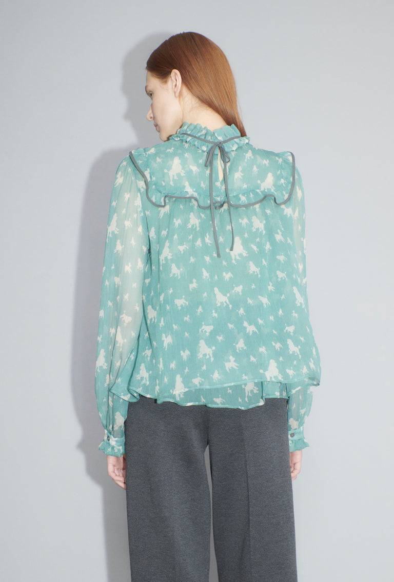 Odeeh Mini Poodles Bluse, Sea Green Rabatt