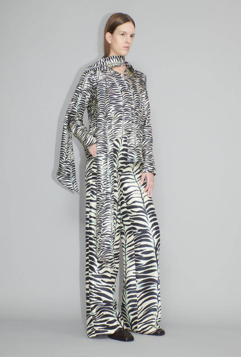 Odeeh Op-Art Tree Bluse, Black White Großer Ausverkauf
