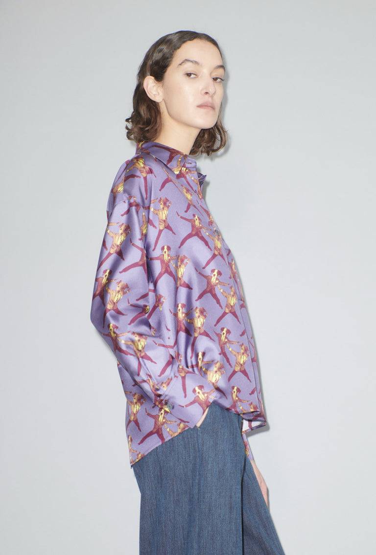 Odeeh Dancing Dogs Bluse, Lavender Flash Sale