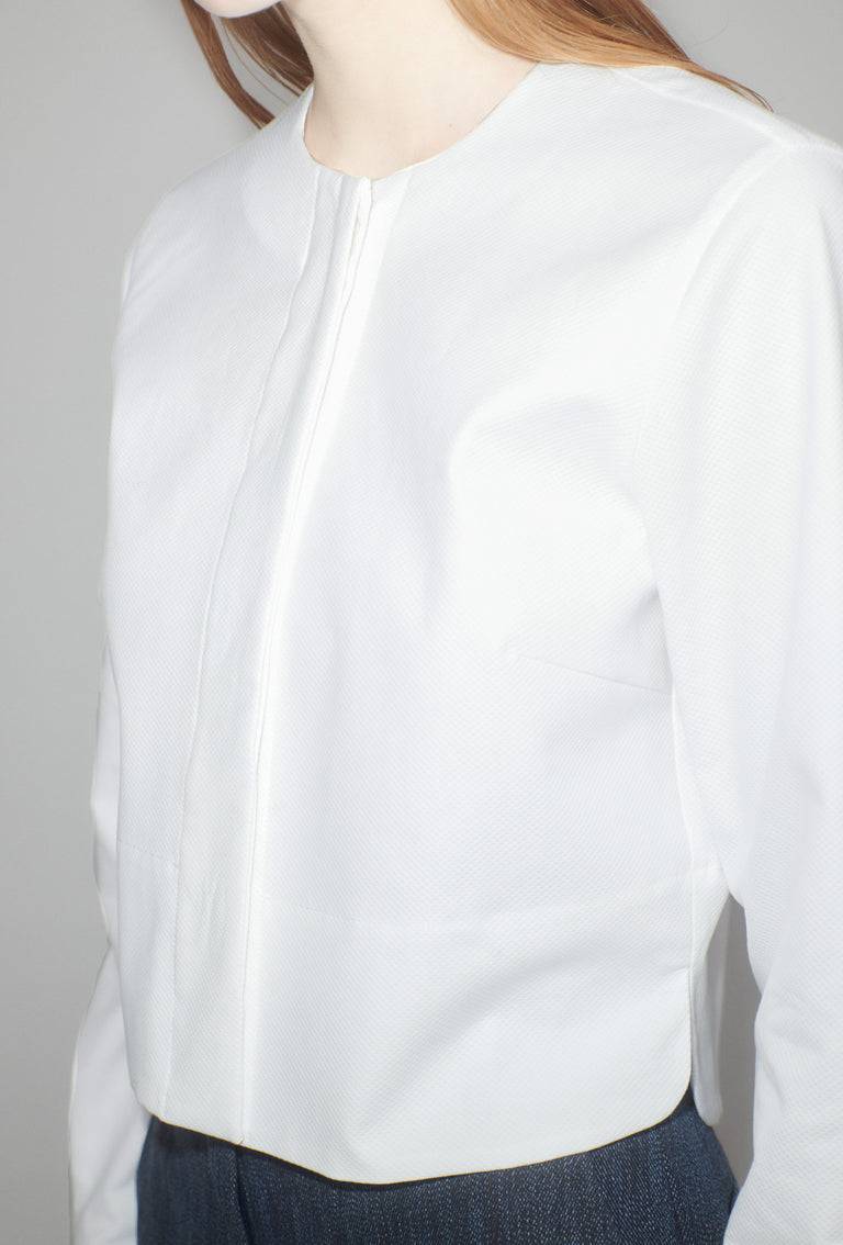 Odeeh Cotton Piquè Bluse, White Osterangebot