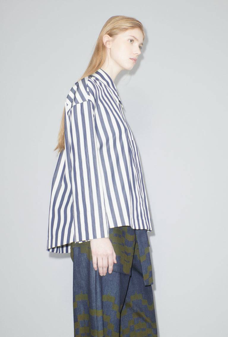 Odeeh Shirt Stripe Bluse, Navy White Vatertagsangebot