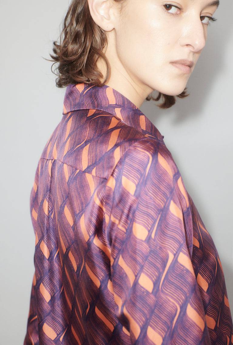 Odeeh Brush Waves Bluse, Flamingo Lagerräumung