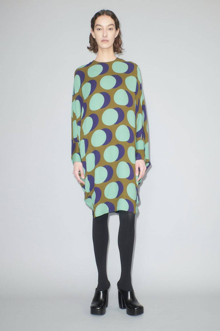 Odeeh Big Double Dot Kleid, Moss Blitzangebot