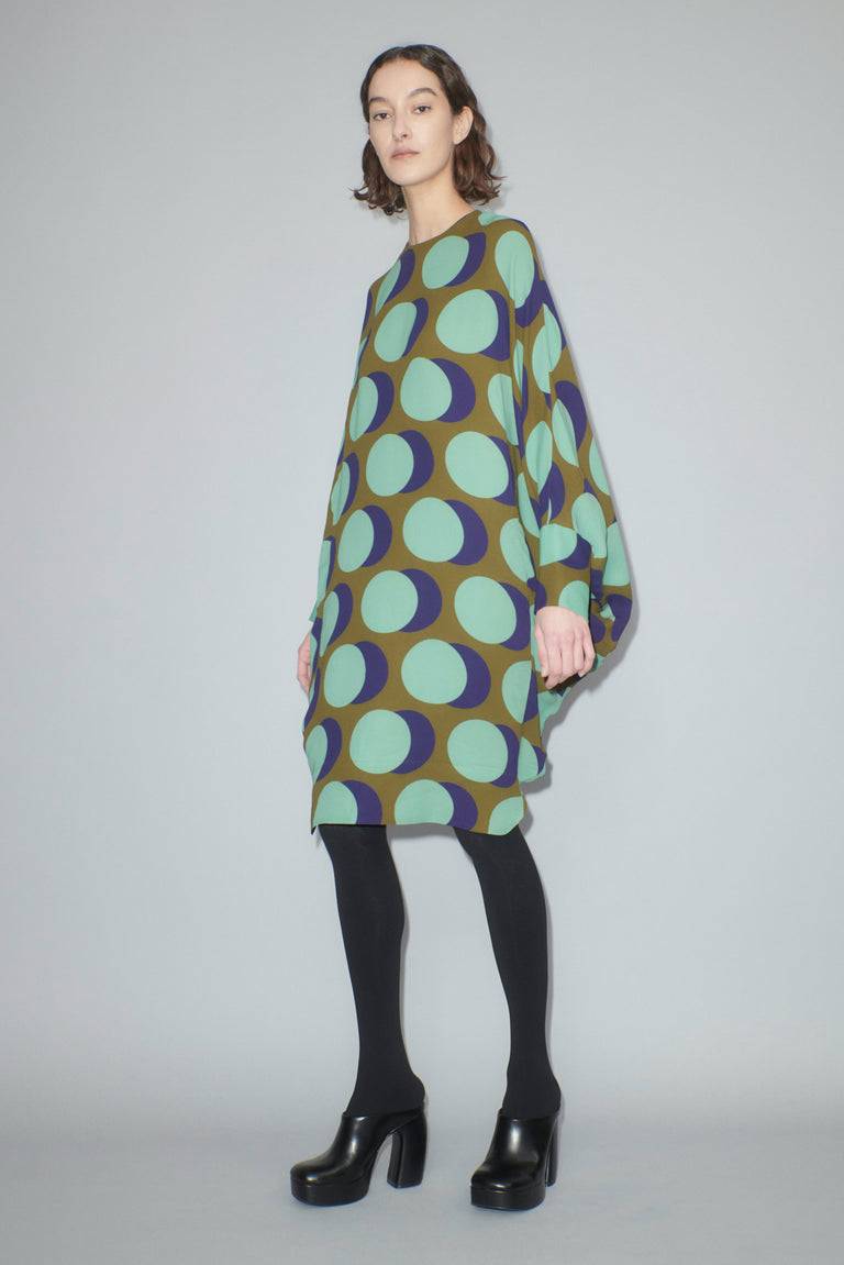 Odeeh Big Double Dot Kleid, Moss Blitzangebot