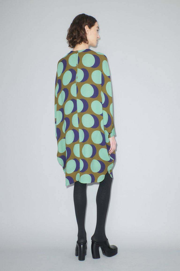 Odeeh Big Double Dot Kleid, Moss Blitzangebot